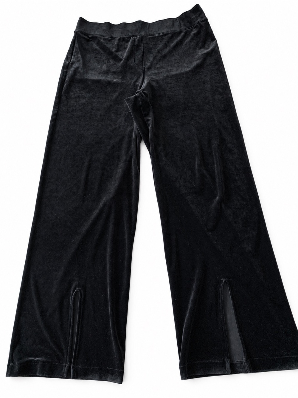 Spanx Velvet Wide Leg High Waist Pant Size XL in black